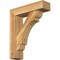Ekena Millwork Olympic Block Rough Sawn Bracket w/ Offset Brace, Western Red Cedar, 6"W x 22"D x 26"H BKT0604X22X26OLY05RWR - alternate 1